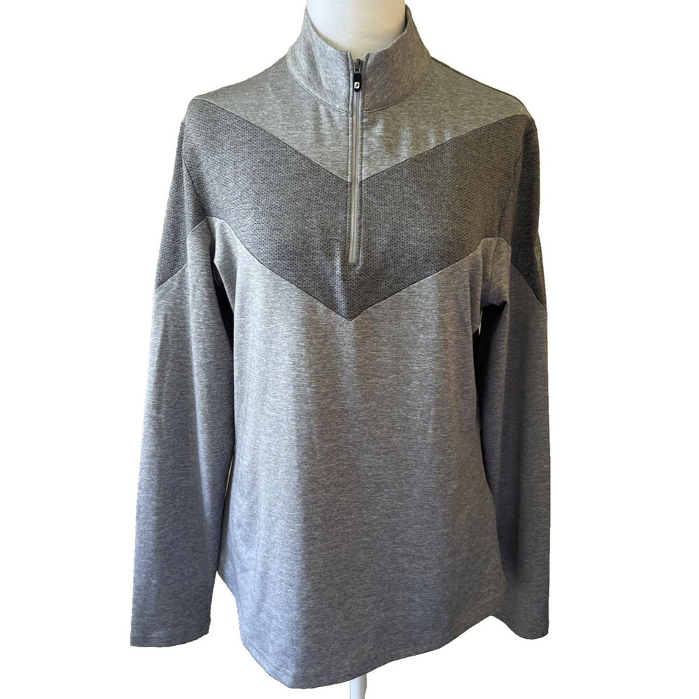 FootJoy Vented Quarter Zip Gray Pullover Women's Size Medium